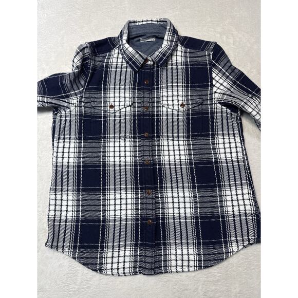 Outerknown Other - Outerknown Blanket Shirt Navy Plaid M/L Heritage Outdoor Mens Flannel Heavy Wght